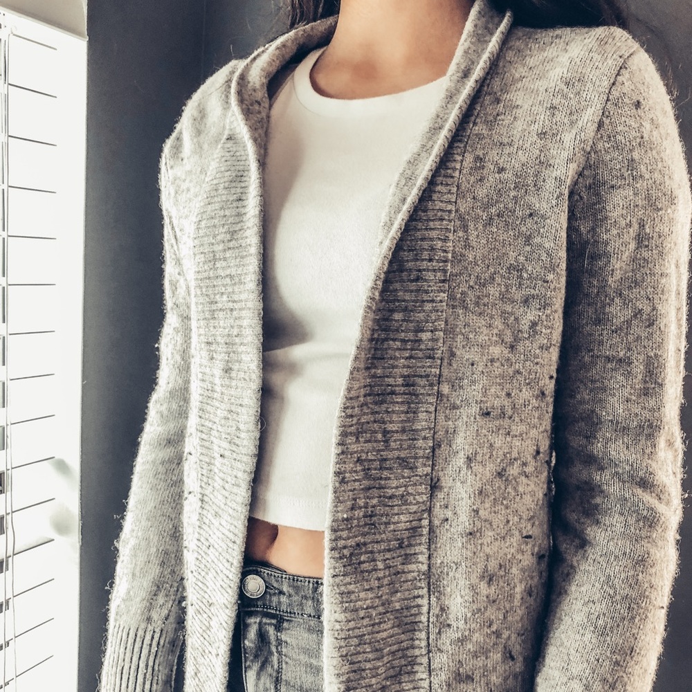 Gray cardigan